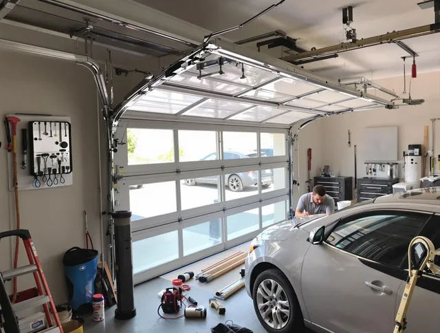 Garage door noise reduction service by Garden Grove Garage Door Repair in Garden Grove
