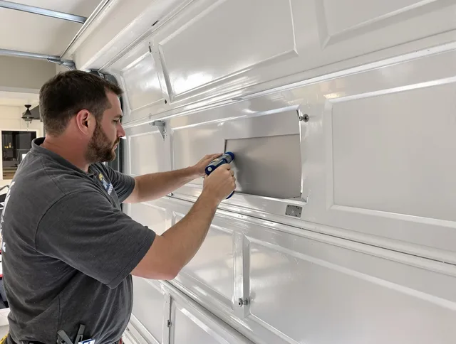 Garage door panel repair by Garden Grove Garage Door Repair in Garden Grove